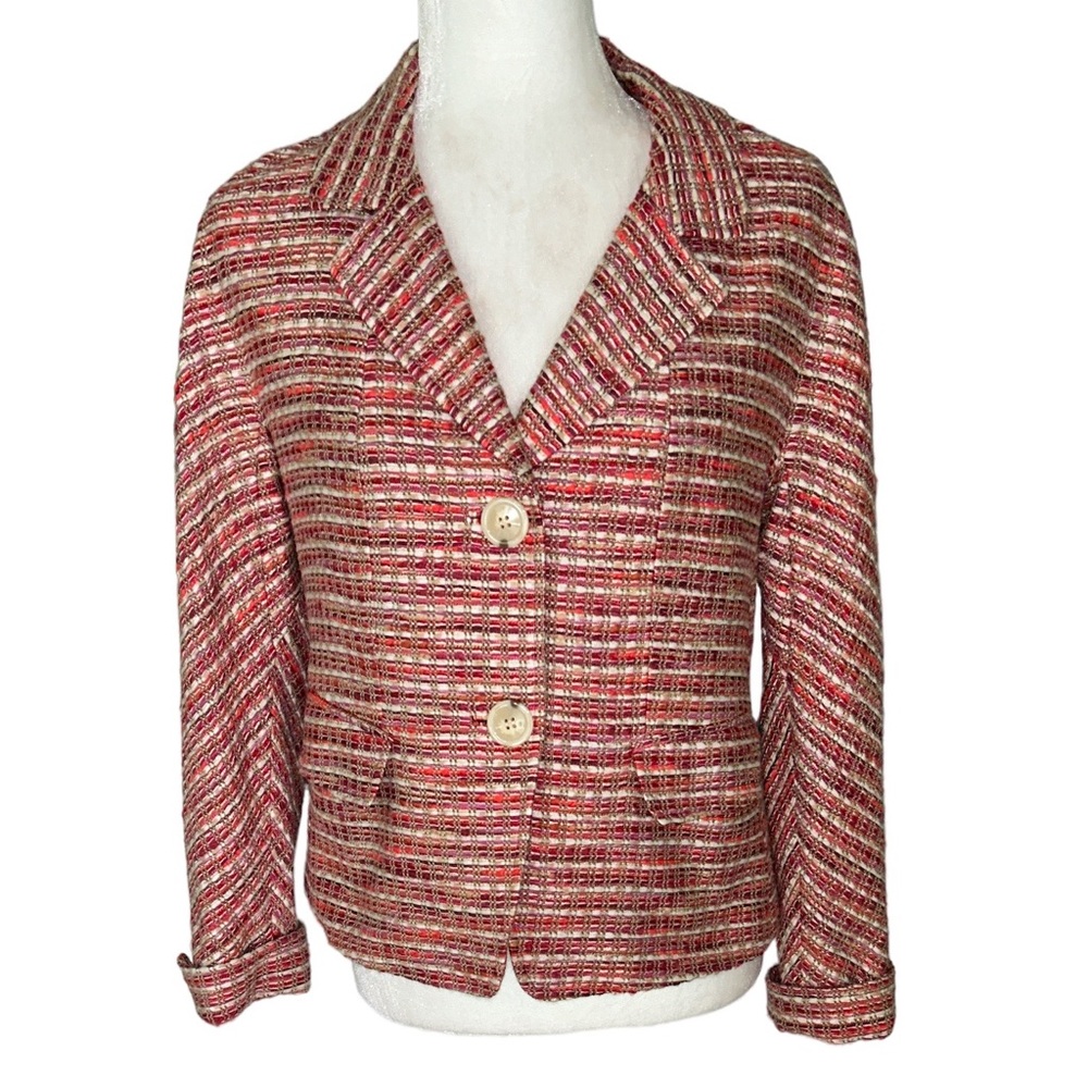 Lafayette 148 Tweed Cropped Blazer - 6